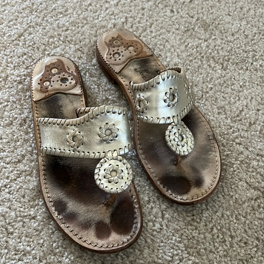 Jack Rodgers Platinum Sandals